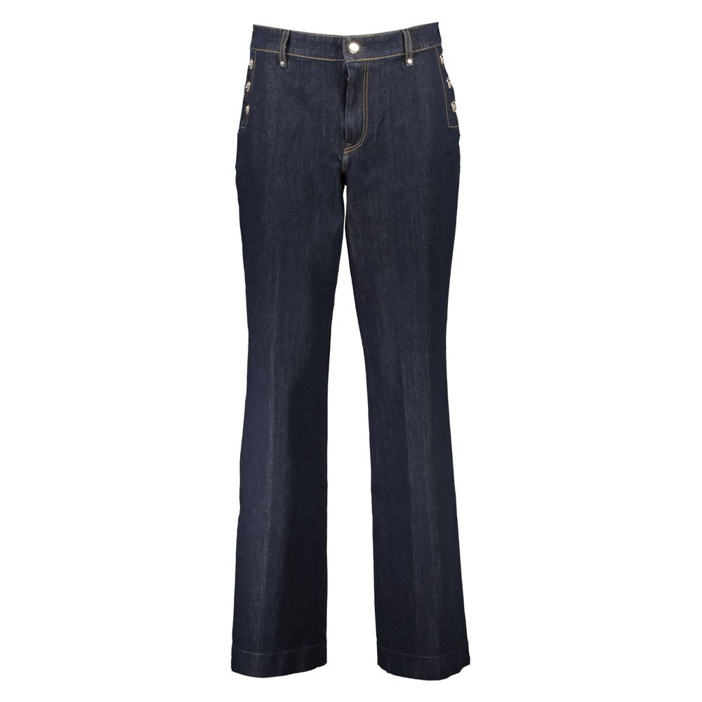 Blue Cotton Women Jeans