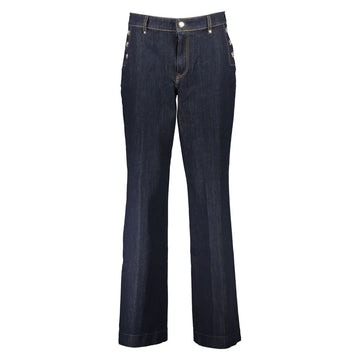 Blue Cotton Women Jeans