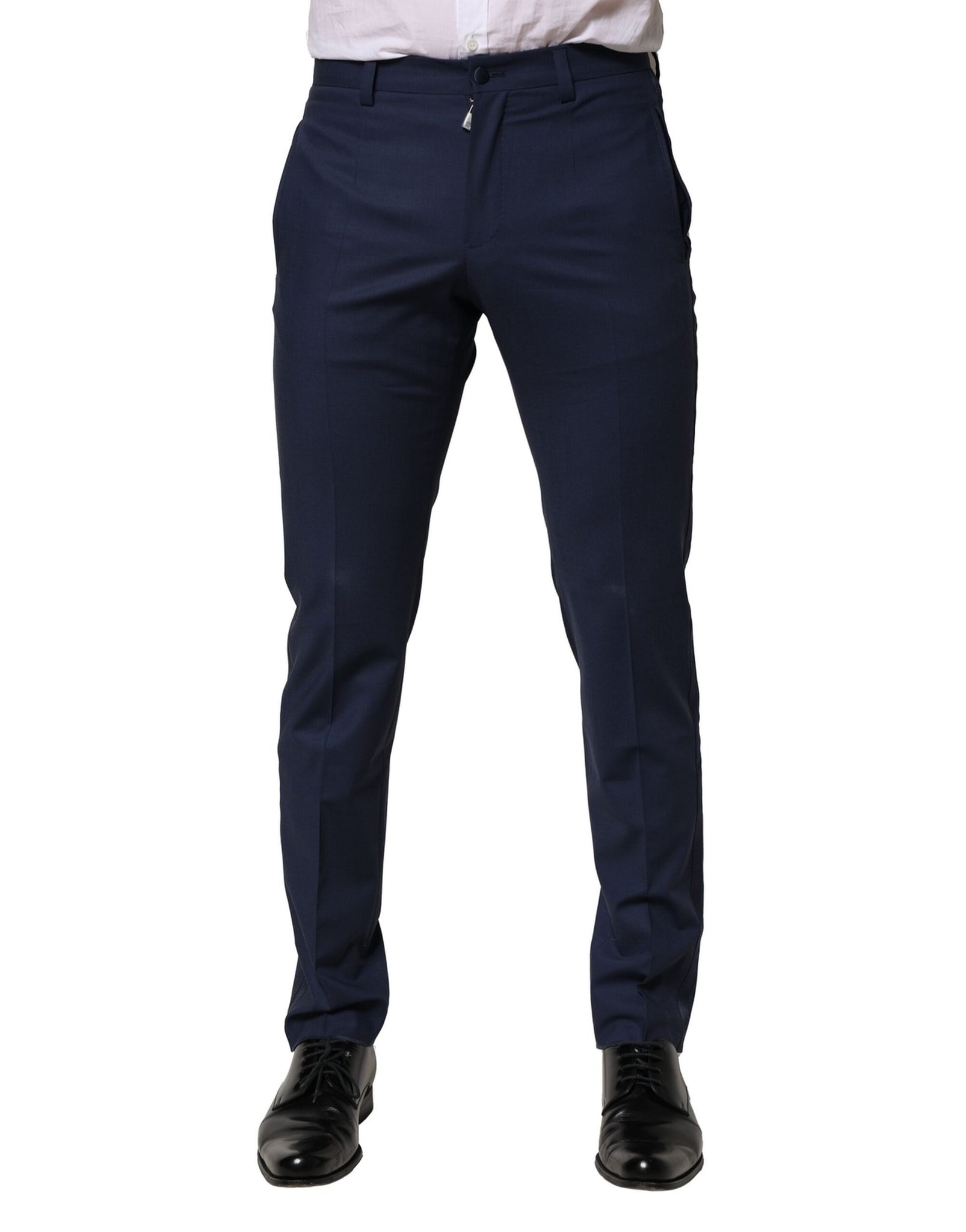 Dark Blue Wool Dress Formal Pants