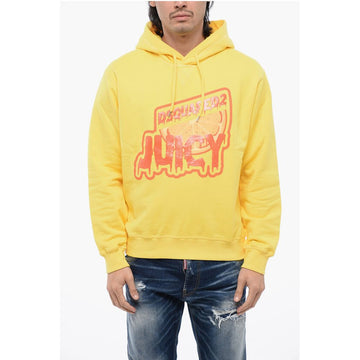 Cool-fit Hoodie Sweatshirt with Glossy Silicon Print