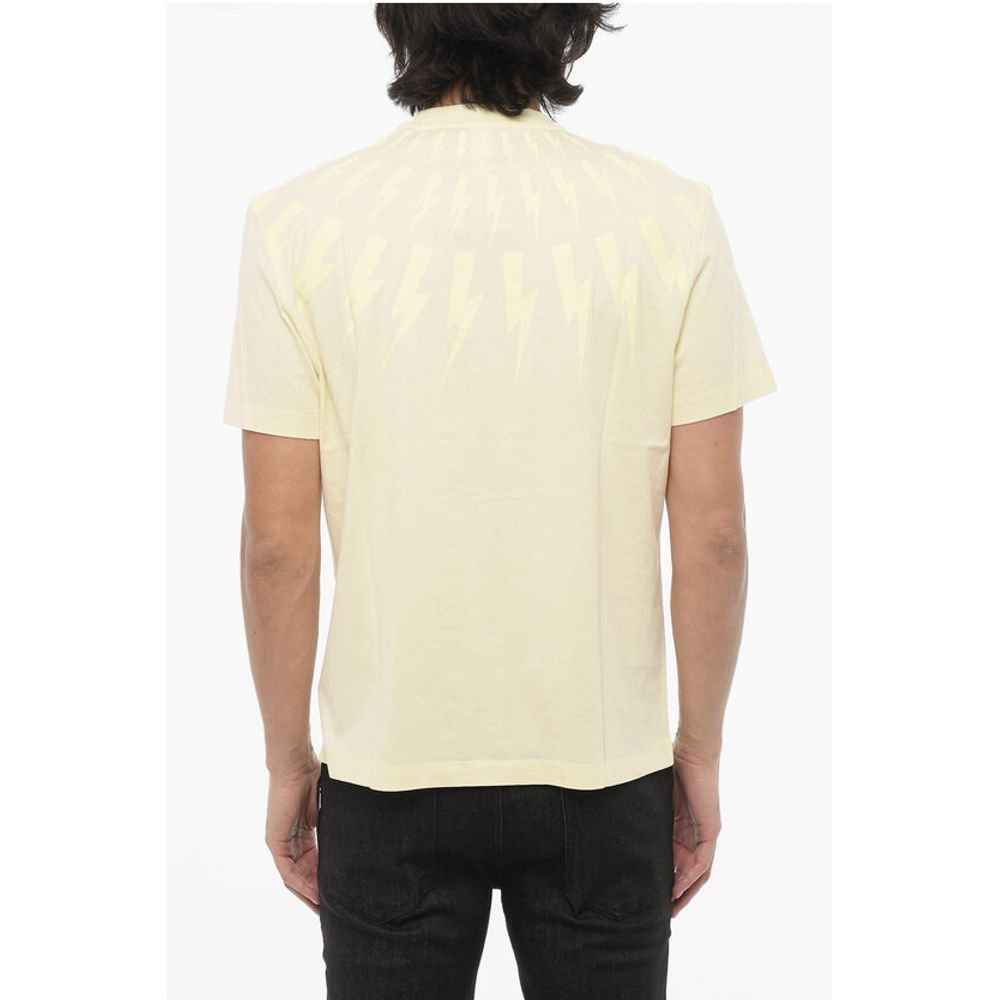 Slim Fit FAIRISLE THUNDERBOLT Crew-neck T-shirt with Top