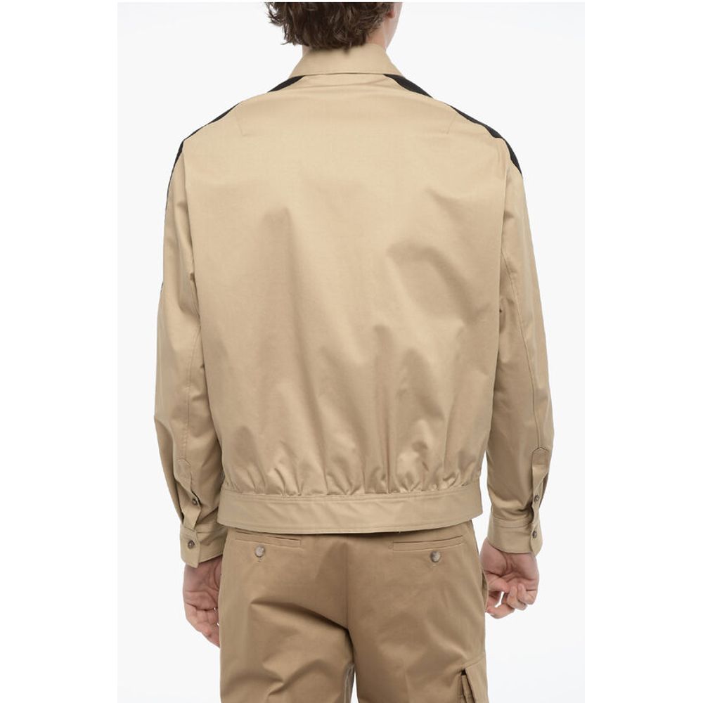 Cotton Overshirt with Contrast Side Bands