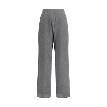 Gray Cotton Casual Pants