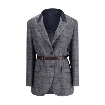Gray Fleece Wool Blazer