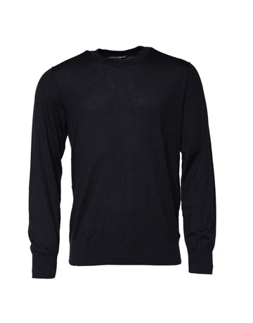 Black Cashmere Crew Neck Sweatshirt Sweater