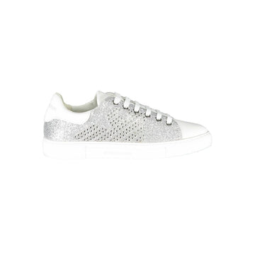 Silver Leather Women Sneaker