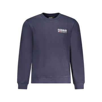 Blue Cotton Men Sweater