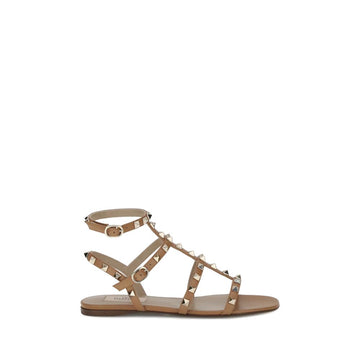 Beige Calf Leather Bos Taurus Sandals
