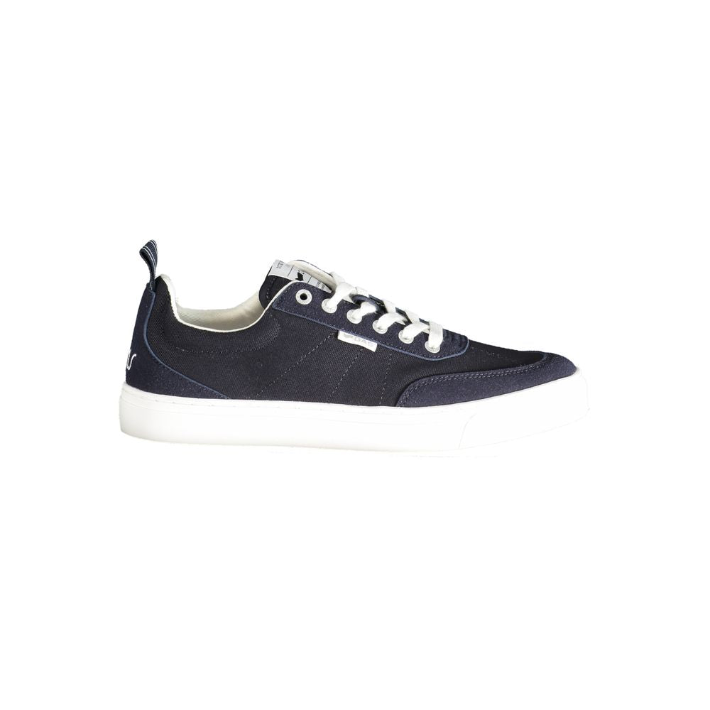 Blue Polyester Men Sneaker