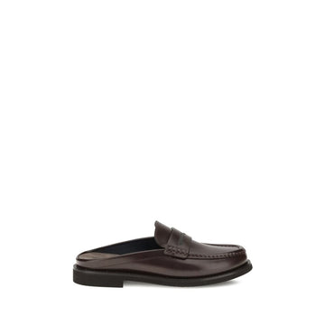 Brown Calf Leather Bos Taurus Slip-On Loafers