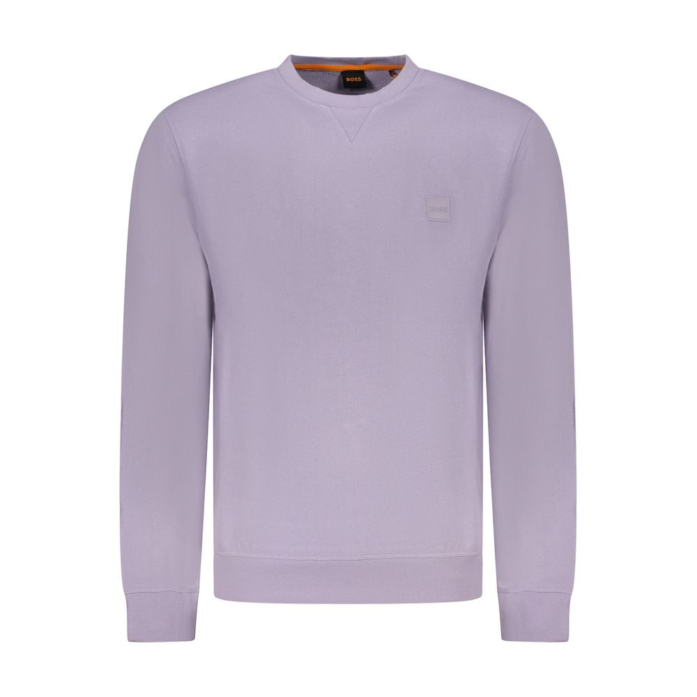 Purple Cotton Men Sweater