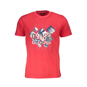 Red Cotton Men T-Shirt
