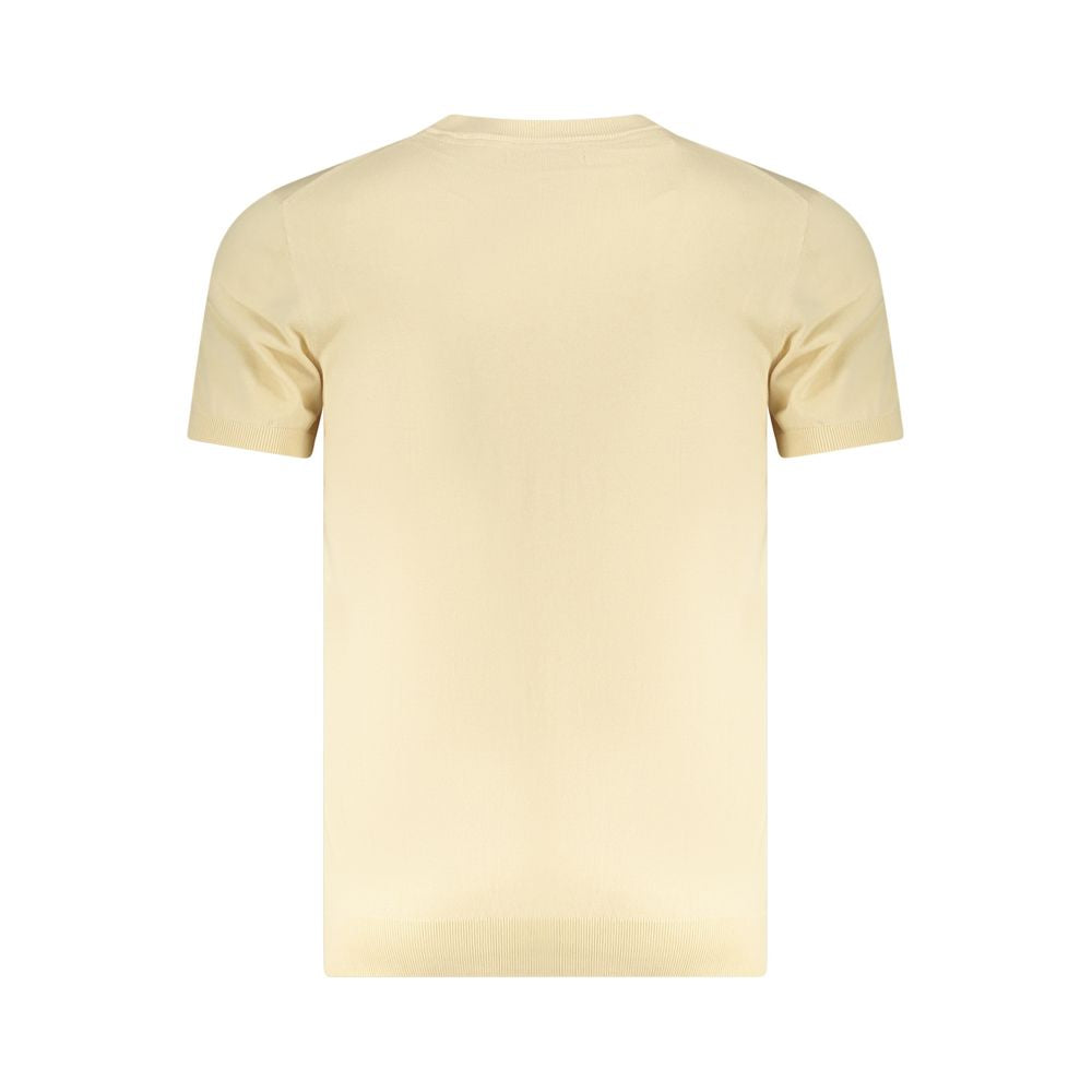 Beige Cotton Men Sweater