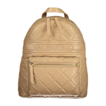 Beige Polyethylene Women Backpack