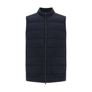 Black Polyamide Sleveless Jacket