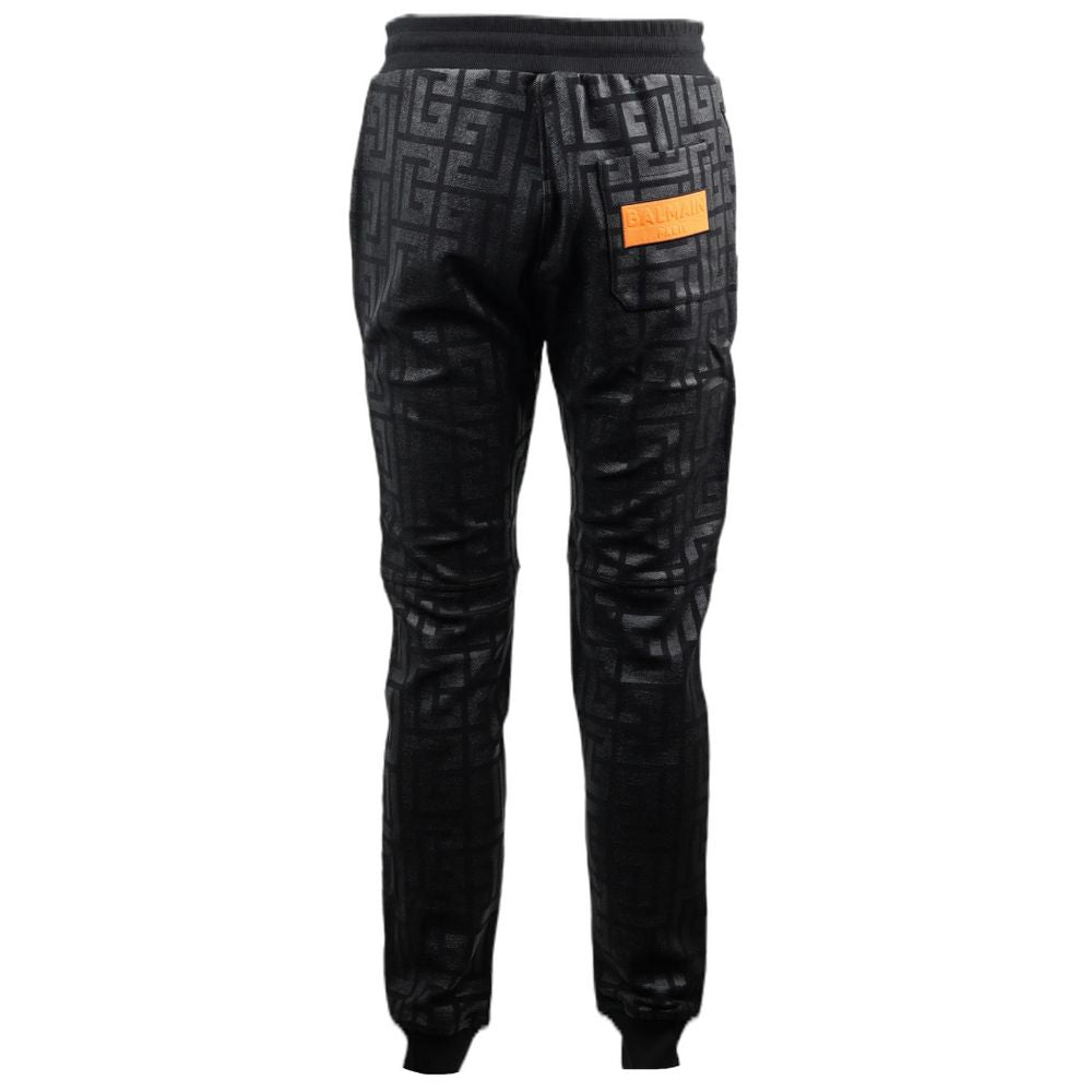 Black Cotton Men Jogging Pant