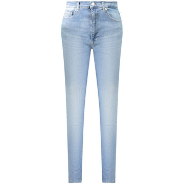 Blue Cotton Women Jeans