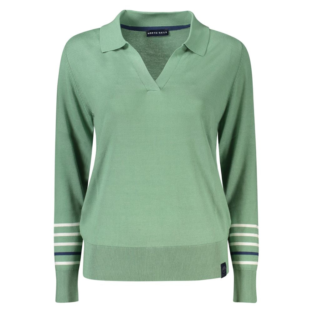 Green Cotton Women Sweater