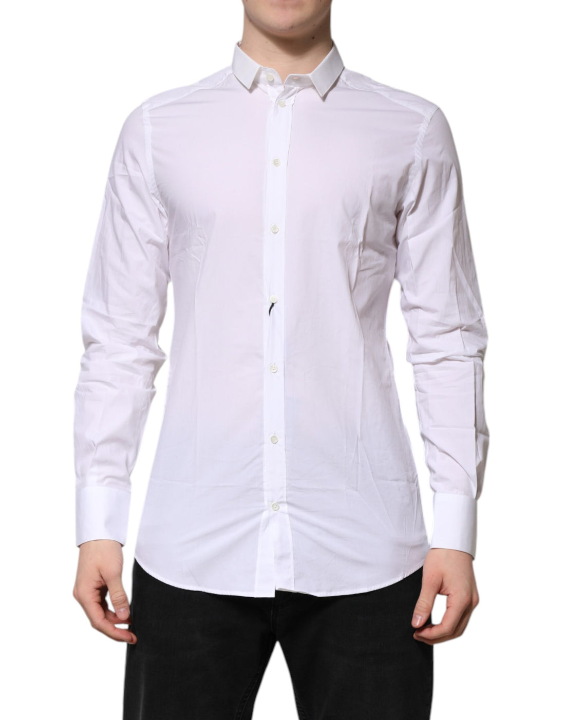 White GOLD Cotton Long Sleeves Men Formal Shirt