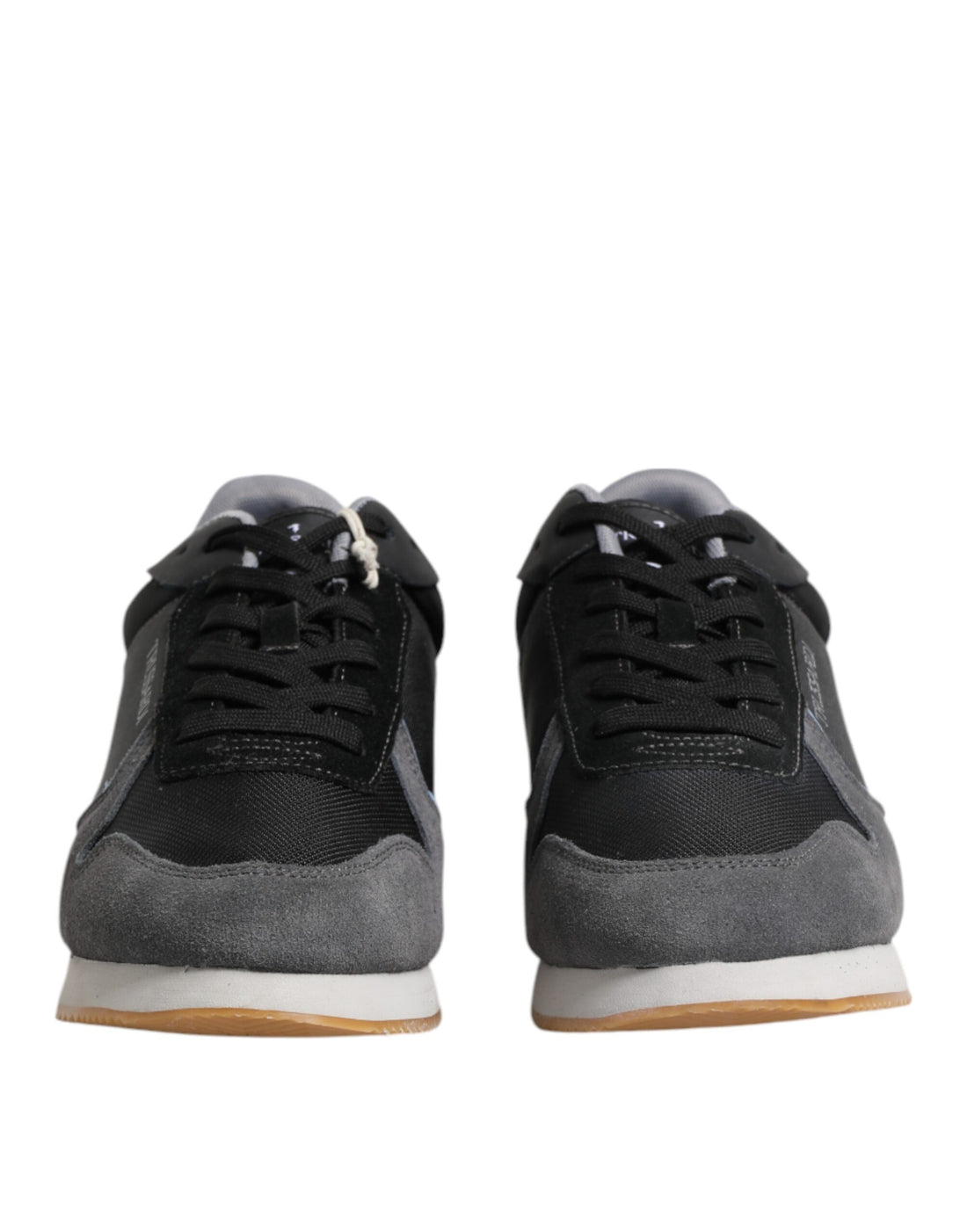 Black Gray Lace Up Low Top Casual Sneakers Shoes