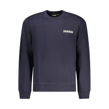 Blue Cotton Men Sweater