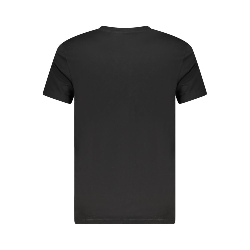 Black Cotton Men T-Shirt