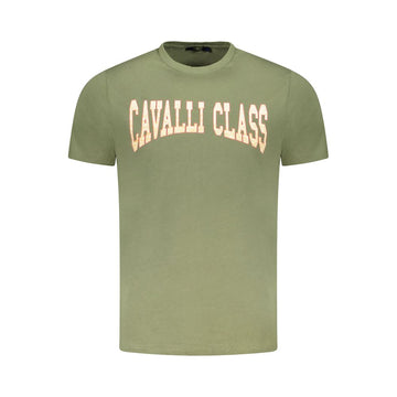 Green Cotton Men T-Shirt