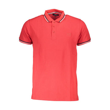 Red Cotton Men Polo Shirt