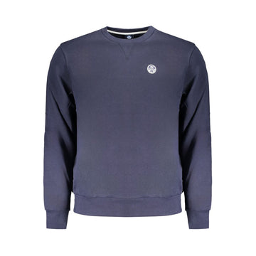 Blue Cotton Men Sweater