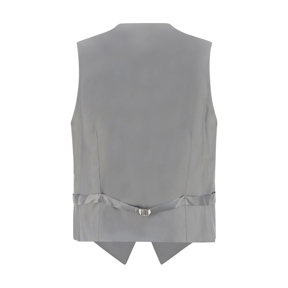 Gray Polyester Waistcoat