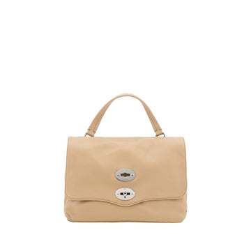Beige Calf Leather Bos Taurus Shoulder Bag