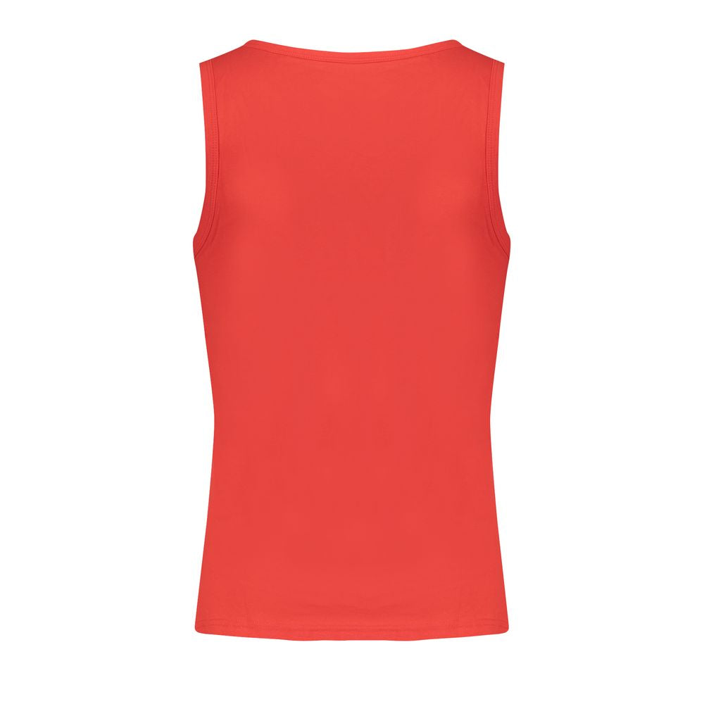 Red Cotton Men Tank Top
