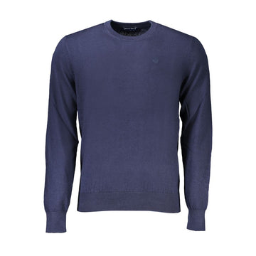 Blue Cotton Men Sweater