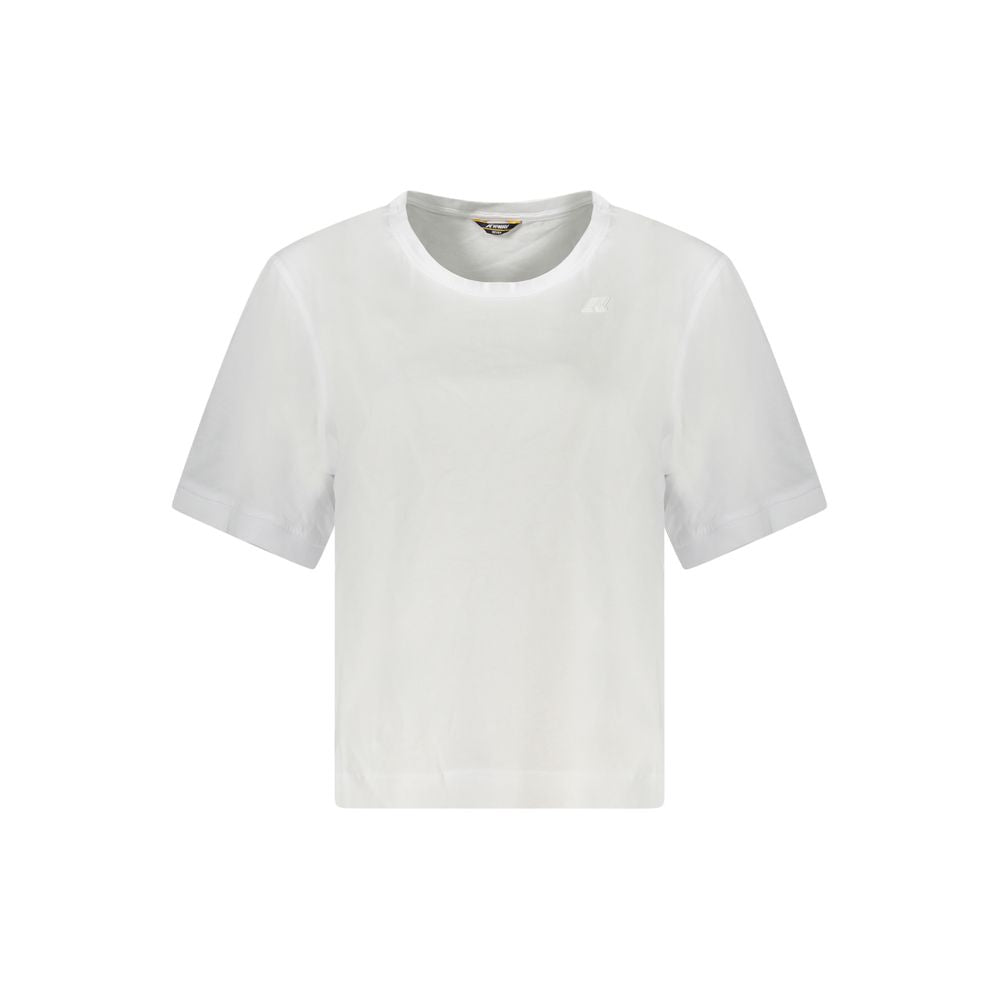 White Cotton Women T-Shirt