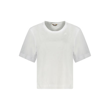 White Cotton Women T-Shirt
