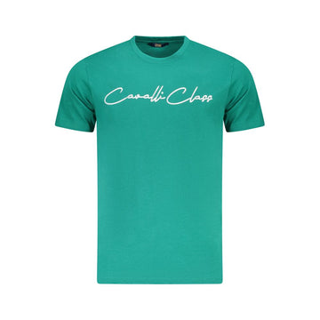 Green Cotton Men T-Shirt