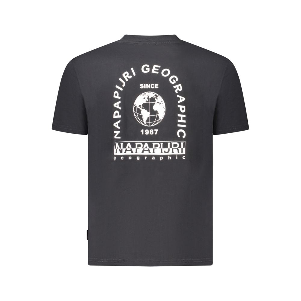 Black Cotton Men T-Shirt