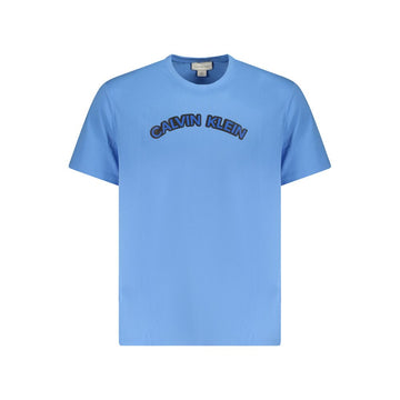 Light Blue Cotton Men T-Shirt