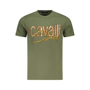 Green Cotton Men T-Shirt