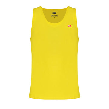 Yellow Cotton Men Tank Top