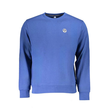 Blue Cotton Men Sweater