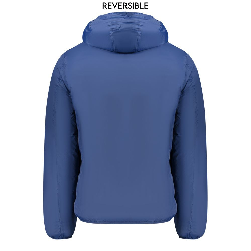Blue Polyamide Men Jacket
