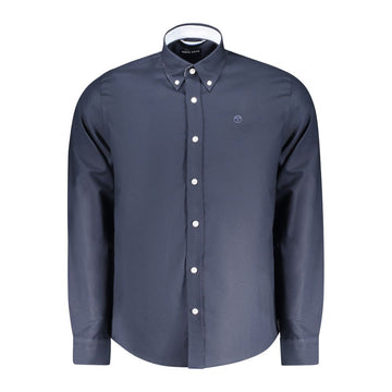 Blue Cotton Men Shirt