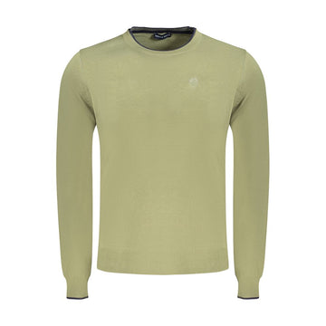 Green Cotton Men Sweater