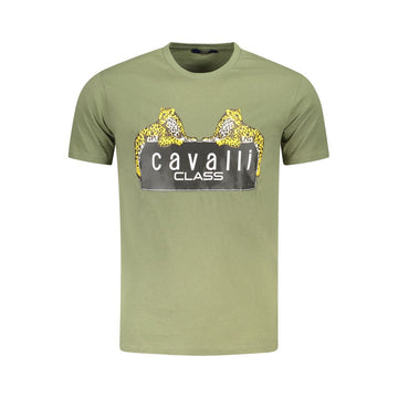 Green Cotton Men T-Shirt