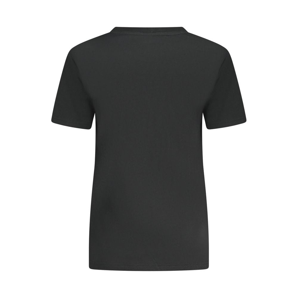 Black Cotton Women T-Shirt