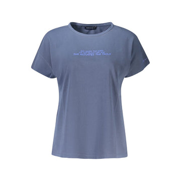 Blue Cotton Women T-Shirt
