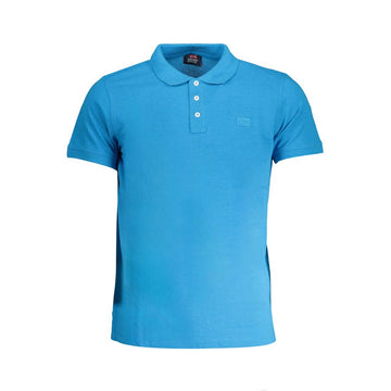 Blue Cotton Polo Shirt