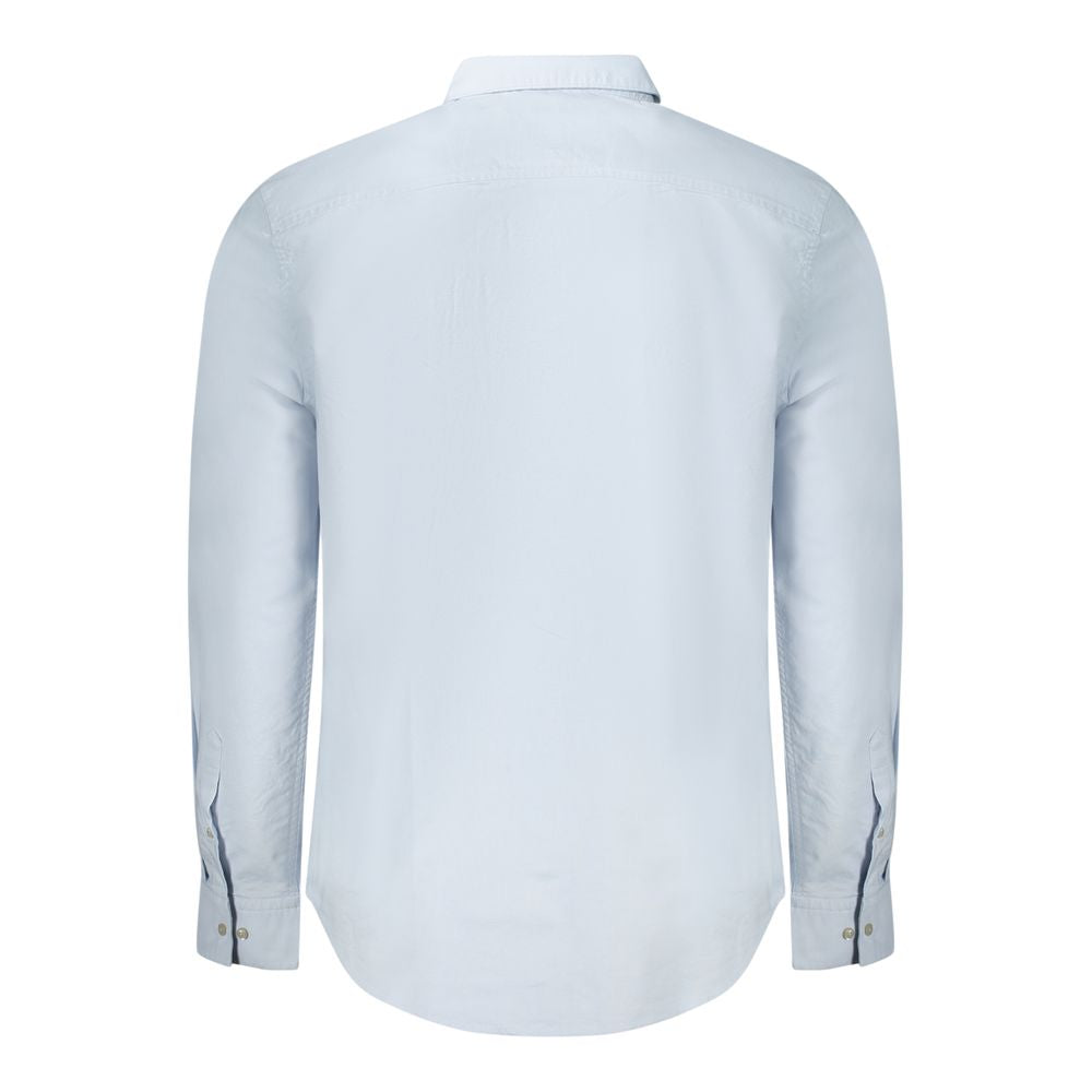 Light Blue Cotton Men Shirt