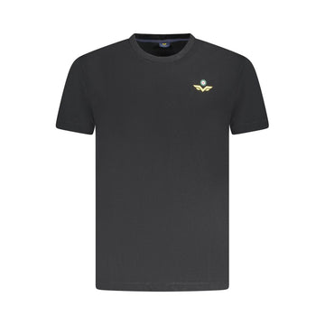 Black Cotton Men T-Shirt